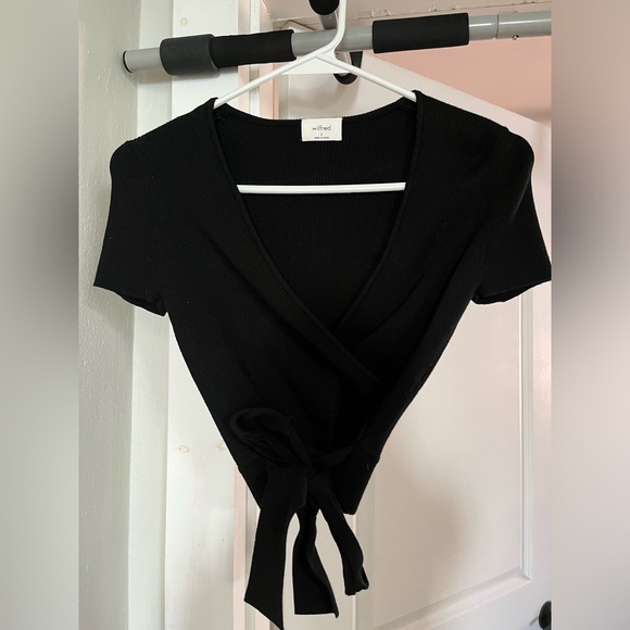 Aritzia Wilfred All Tied Up Sweater Crop Top - Picture 3 of 5